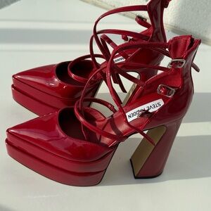 Steve Madden Red Platform Heels